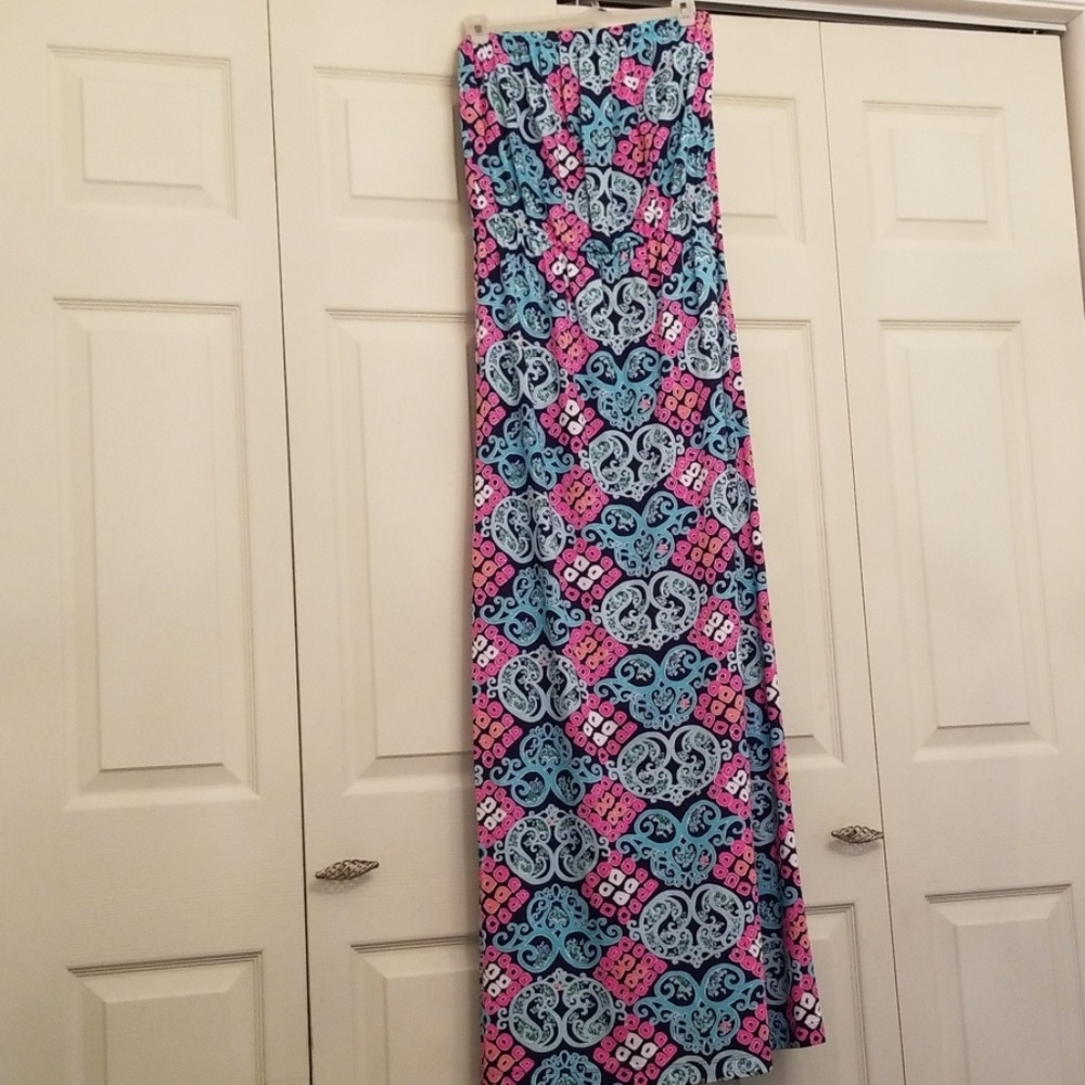 Lilly Pulitzer Strapless Maxi Dress